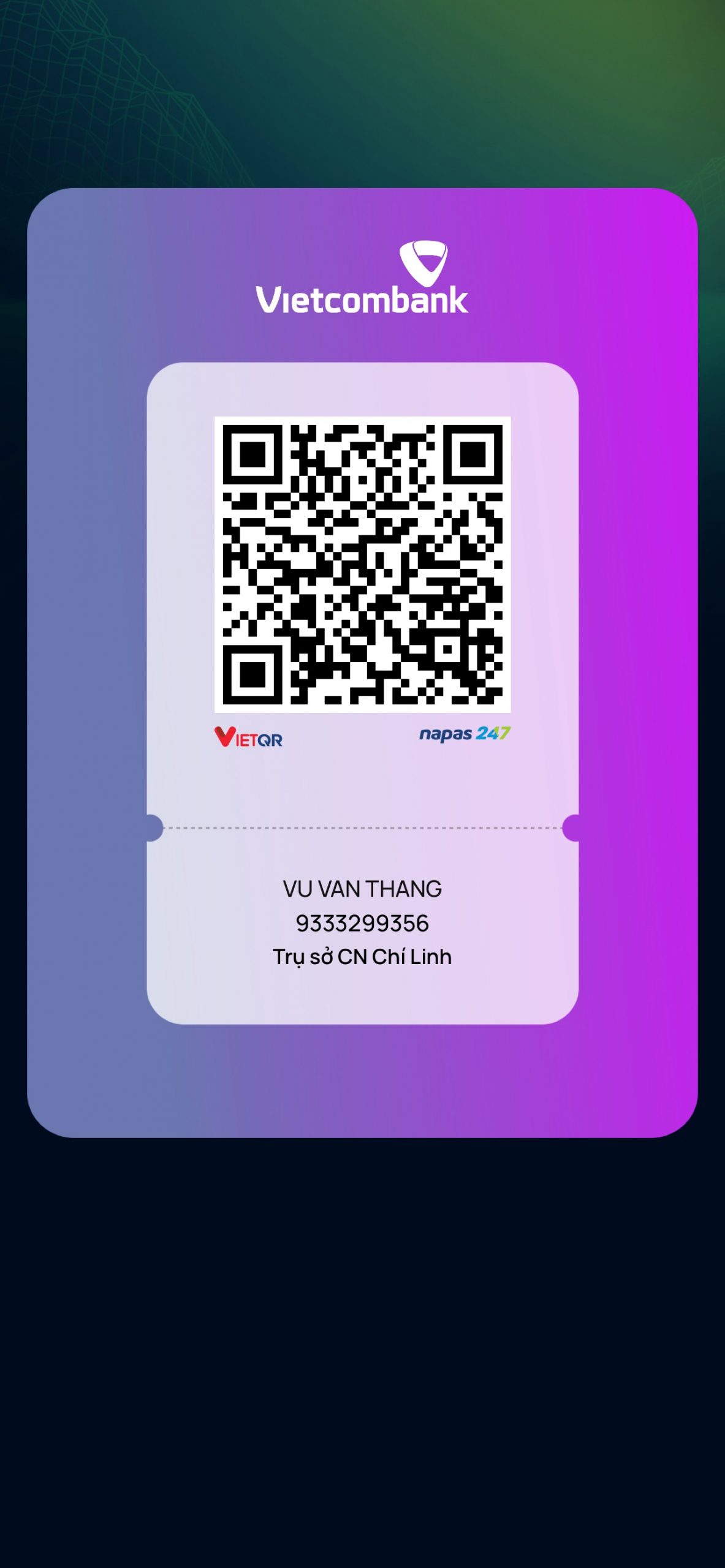 Mã QR chú rễ